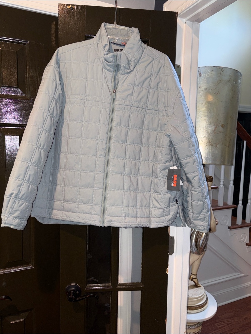 Basic Editions Pale Blue Quilted Puffer Jacket